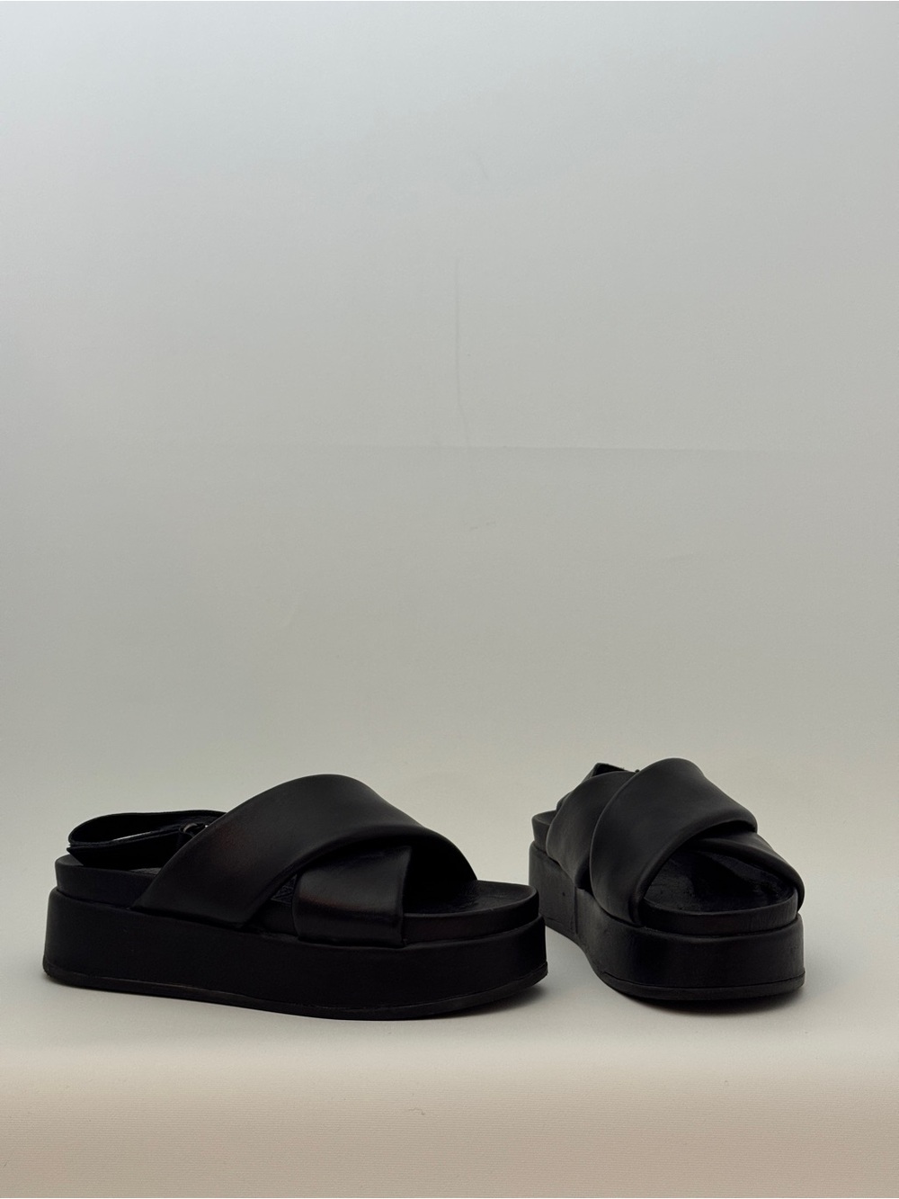Silent D Women's Black Platform Slide Sandals
